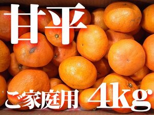 【ご家庭用】【格安】【ブランド柑橘】愛媛産　甘平　みかん　4ｋｇ入1箱②