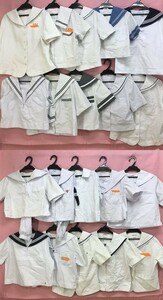 ma_534Y 大量枚セット！小林中 高砂高校 等 関西・九州方面 指定セーラー服 中学 高校 校章 半袖 長袖 中間服 私立 セット まとめ　中箱