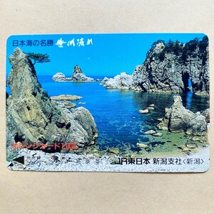 【使用済】 オレンジカード JR東日本 日本海の名勝 笹川流れ