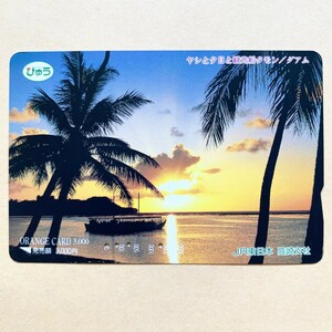 【使用済】 オレンジカード JR東日本 ヤシと観光船タモン/グアム びゅう
