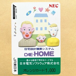 【使用済】 オレンジカード JR東日本 日本電気ソフトウェア株式会社 NEC