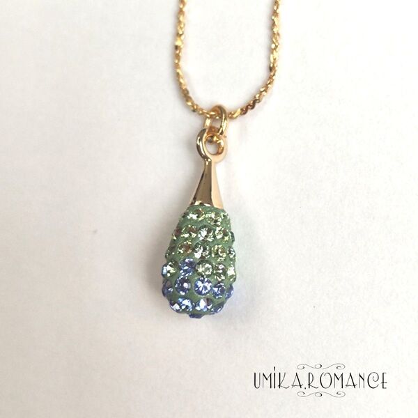 期間限定SALE!サファイア の 雫 パヴェ ネックレス ★ ハンドメイド
