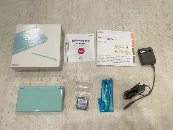 Nintendo ニンテント-DS LITE アイスフルー★ぷよぷよ　充電器　 説明書　 タッチペン　 DS