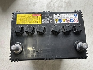 中古バッテリー 　GSユアサ　バッテリー　K-42　B19　20HR 33Ah CCA330A 12V 　健全性 100％　　＜中古品＞