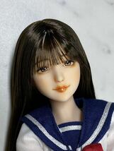 ☆piccolina☆ オビツ27カスタムドールヘッド　ダークブラウン　1/6 カスタムドール ヘッド　_画像1