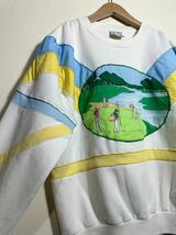 80s adidas vintage The Hills Classic Golf Trefoil Sweatshirt ヴィンテージ アディダス ゴルフ スウェット 古着 レア_画像3