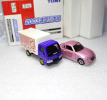 TOMY トミカ ダイハツコペン いすずエルフパネルトラック 2003 オリジナル 非売品 いすゞエルフ L880K Daihatsu Copen タカラトミー_画像1