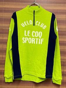 HN289 ルコックスポルティフ le coq sportif 長袖 サイクルジャージ ニット 緑 M