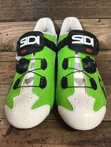 HP297 シディ SIDI WIRE CARBON VERNICE CANNONDALE LTD EDITION ビンディングシューズ SPD-SL 緑 白 EU41 未使用_画像2