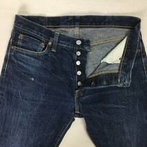 【現】DENIME ドゥニーム WEGO ウィゴー XX type2 D021D-1501-002 スリムストレート 日本製 14.5oz W33 革パッチ セルビッチ ボタンフライ_画像5