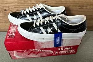 ★19年製 CONVERSE STAR & BARS VTG LEATHER TIMELINE ALLSTAR コンバース ジャックスター オールスター タイムライン【1CL537】BLACK 27cm