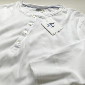 L 新品 Schiesser シーサー 定番 ヘンリーネック 長袖 Tシャツ KARL-HEINZ L/S 白 ホワイト 定1.43万 メンズ 7 カットソー カールハインツの画像3