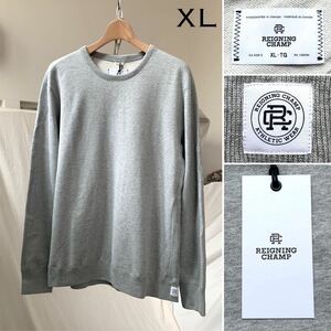 XL 新品 カナダ製 REIGNING CHAMP レイニングチャンプ ミッドウェイトテリー スウェット シャツ グレー RC-3207 メンズ 送料無料