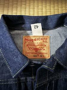 Sugar cane SC19007 SUGAR CANE Super “Denim” Collectibles #07 13.5oz. BLUE DENIM BLOUSE “1946” MODEL 