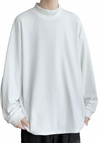【新品・未使用】長袖 tシャツメンズ（ホワイト）Lサイズ