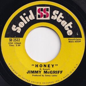 Jimmy McGriff Honey / (Sweet, Sweet Baby) Since You've Been Gone Solid State US SD 2522 205730 JAZZ ジャズ レコード 7インチ 45