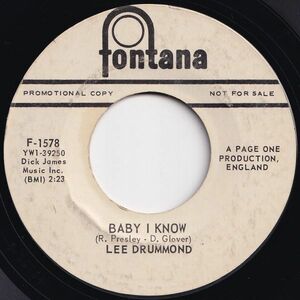 Lee Drummond At A Time Like This / Baby I Know Fontana US F-1578 205782 ROCK POP ロック ポップ レコード 7インチ 45