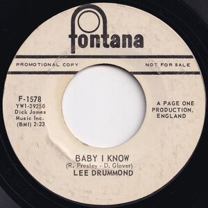 Lee Drummond At A Time Like This / Baby I Know Fontana US F-1578 205782 ROCK POP ロック ポップ レコード 7インチ 45