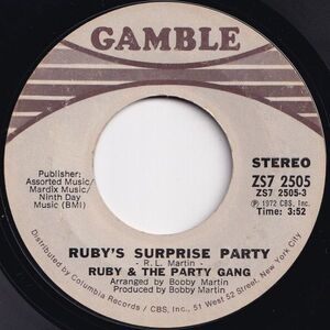 Ruby & The Party Gang Ruby's Surprise Party / Too Much Pride Gamble US ZS7 2505 205821 ソウル ファンク レコード 7インチ 45