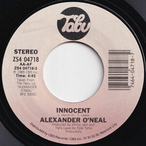 Alexander O'Neal Innocent / Are You The One? Tabu US ZS4 04718 205835 ソウル ディスコ レコード 7インチ 45