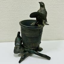 【BW 2782】東京博覧会開会式記念 平和の鐘 箱付き 置き物 鳩 希少 記念品 現状品_画像5