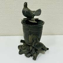 【BW 2782】東京博覧会開会式記念 平和の鐘 箱付き 置き物 鳩 希少 記念品 現状品_画像2