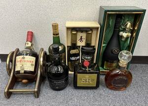 【DK 21880T】１円～ 酒まとめ COURVOISIER MONDE EXTRA LE PIAT DOR NAPOLEON SUNTRY ROYAL Reserve MONDIALE サントリー 未開栓 現状品