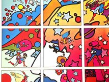 レア★1970年代 ピーターマックス 「LONDON ARTS GALLERY」ビンテージ ポスター 絵画 アート サイケ ヒッピー インテリア_画像5