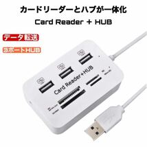 マルチカードリーダー 多機能 SDカード マイクロSD USBハブ 高速 小型 カードリーダー USB HUB MicroSD 外付け MS Micro T-FLASH_画像2