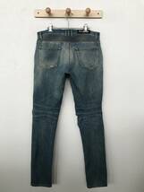 BALMAIN PARIS S7H9551T014E バルマン 正規品 メンズ ストレッチデニムパンツ ジーンズ バイカーパンツ 良品 size W31_画像4