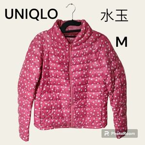 レディース 水玉 ピンク UNIQLO ウルトラライトダウンジャケット M ユニクロ アウター 