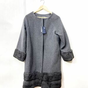 12 未使用 タグ付き VOLATA ヴォラータ 毛皮 リアル ラビット ファー コート Sz.F レディース