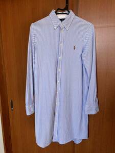  Ralph Lauren * beautiful goods deer . stripe shirt One-piece button down oxford long sleeve size L