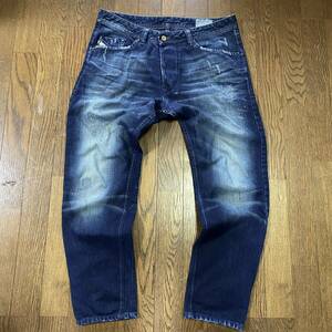 DIESEL（ディーゼル）DARRON「BLUE EYECONS 2013/1」ダメージ＆ペンキ テーパード デニムパンツ/ジーンズ 32