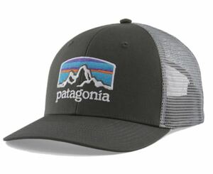 難あり！　パタゴニア キャップ Patagonia 6パネル 新品 Fitz Roy horizons trucker hat メッシュキャップ cap hat 帽子 グレー