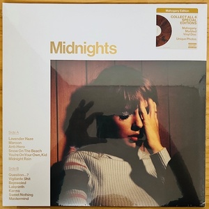 LP■ROCK/TAYLOR SWIFT/MIDNIGHTS/REPUBLIC 602445790074/FRANCE 22年ORIG SPECIAL EDITION MAHOGANY MARBLED COLOR VINYL SEALED 未開封