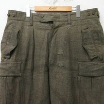 W39/古着 ビンテージ ミリタリー カーゴ パンツ メンズ 60s ドイツ軍 濃茶緑 グリーン ブラウン 24feb02 中古 ボトムス ロング_画像2