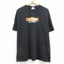 XL/古着 半袖 ビンテージ Tシャツ メンズ 00s 映画 アラモ コットン クルーネック 黒 ブラック spe 24feb09 中古_画像1