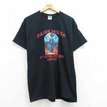 XL/古着 半袖 Tシャツ メンズ バイク コットン クルーネック 黒 ブラック 24feb12 中古_画像1