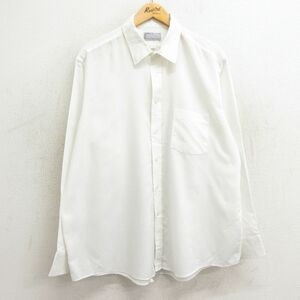XL/古着 長袖 シャツ メンズ 90s 大きいサイズ 白 ホワイト 24feb12 中古 トップス