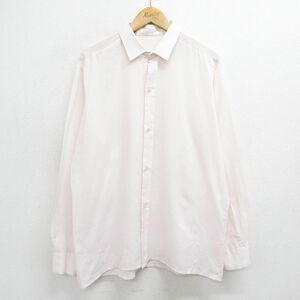 L/古着 長袖 シャツ メンズ 80s 薄ピンク 24feb12 中古 トップス