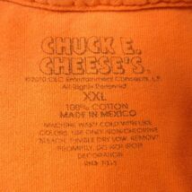 XL/古着 半袖 Tシャツ メンズ チャッキーチーズ 大きいサイズ コットン クルーネック オレンジ 24feb13 中古_画像3