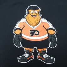 XL/古着 半袖 Tシャツ メンズ NHL フィラデルフィアフライヤーズ コットン クルーネック 黒 ブラック アイスホッケー 24feb14 中古_画像2