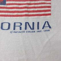 L/古着 半袖 ビンテージ Tシャツ メンズ 90s ハリウッド カリフォルニア コットン クルーネック 白 ホワイト 24feb14 中古_画像3