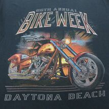 XL/古着 半袖 ビンテージ Tシャツ メンズ 00s バイクウィーク デイトナビーチ 大きいサイズ コットン クルーネック 紺 ネイビー spe 24feb1_画像3