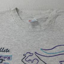 XL/古着 ヘインズ 半袖 ビンテージ Tシャツ メンズ 90s カウボーイ 企業広告 大きいサイズ クルーネック 薄グレー 霜降り 24feb14 中古_画像8