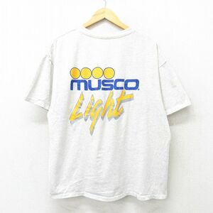 XL/古着 オニータ ONEITA 半袖 ビンテージ Tシャツ メンズ 90s MUSCO 胸ポケット付き 大きいサイズ クルーネック グレー 霜降り spe 24feb1