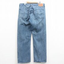 W36/古着 リーバイス Levis 514 ジーンズ メンズ ヒゲ コットン 紺 ネイビー デニム 24feb15 中古 ボトムス ジーパン Gパン ロング パンツ_画像3