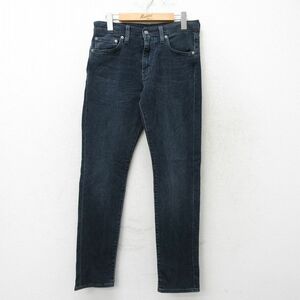 W30/古着 リーバイス Levis 512 ジーンズ メンズ ヒゲ 紺 ネイビー デニム 24feb17 中古 ボトムス ジーパン Gパン ロング パンツ