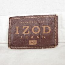 W37/古着 IZOD ジーンズ メンズ コットン 白 ホワイト 24feb17 中古 ボトムス ジーパン Gパン ロング パンツ_画像4